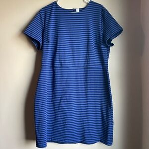 Blue and Black Striped Dress